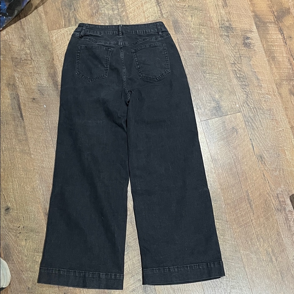 Black Wide-Leg Jeans - Picture 2 of 4